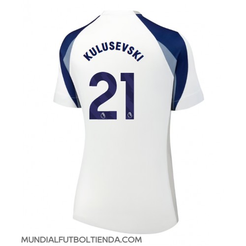 Camiseta Tottenham Hotspur Dejan Kulusevski #21 Primera Equipación Replica 2025-26 para mujer mangas cortas